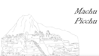Macchu Picchu - World Landmarks Coloring